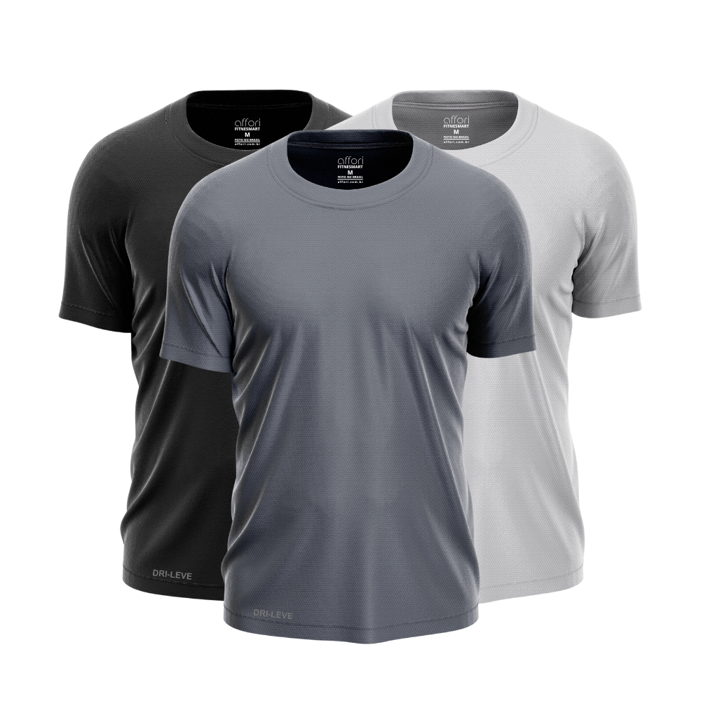 Set of 3 dry fit training t-shirts for men – anti-sweat