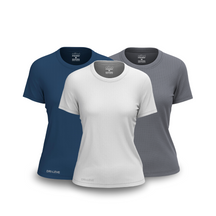 Kit 3 FitneSmart Women's Technology T-Shirts - Anti-Sweat